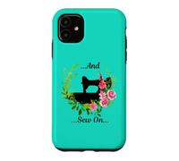 Machine à Coudre et Fleurs de Style Vintage Coque pour iPhone 11