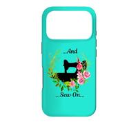 Machine à Coudre et Fleurs de Style Vintage Coque pour iPhone 17 Pro