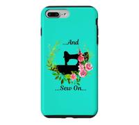 Machine à Coudre et Fleurs de Style Vintage Coque pour iPhone 7 Plus/8 Plus