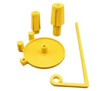 Machine à coudre, grand support vertical de cône de fil et chargeur de bobine, guide de fil anti-enchevêtrement pour bobines en plastique - Outil d'accessoires de couture stable (jaune)