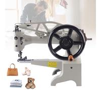 Machine à coudre industrielle en cuir, à la main avec plaque d'aiguille à double tête, 500 points par minute, design d'angle flexible pour couture et réparation de matériaux épais