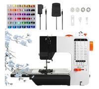 Machine à coudre industrielle, machine à coudre automatique portable avec balance, 38 points intégrés, tissu épais de 6 à 8 couches, 12 fonctions, for débutants et professionnels de l'artisanat