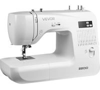 Machine à coudre informatisée VEVOR avec 60 applications de points & écran LED & pédale & lumière LED, cadre métallique robuste, machine à coudre numérique avec moteur puissant pour le bricolage et le