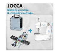 Machine à coudre - JOCCA - Set machine à coudre - Blanc - Légère - 138 accessoires