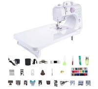 Machine À Coudre, Machine À Coudre Électrique Portable 12 Points avec Lumière Led, Double Fil Et Deux Vitesses, Point Inverse Automatique Et Kit de Couture 42 Pièces