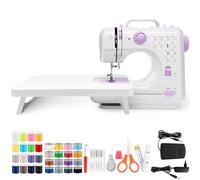 Machine à coudre, mini machine à coudre électrique portable, 12 points de couture avec lumière LED, kit d'accessoires de couture, idéal pour les vêtements, taies d'oreiller, feuilles