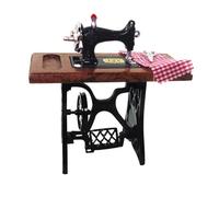Machine à coudre miniature décorative avec accessoire pour améliorer les maisons de poupée à l'échelle 1/12