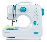 PRIXTON Machine à Coudre portable P110 avec 12 Points de Couture, Tiroir à accessoires, Lampe intégrée, Pédale incluse, Couleur Bleu