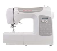 Machine à coudre Singer C5205-CR - Blanc et gris - Cadre en métal lourd - 75 W