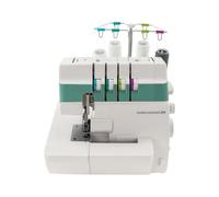 Machine à coudre surjeteuse 3/4 fils de qualité industrielle avec alimentation différentielle, cadre en métal, 1200 SPM, tension et longueur de point réglables, lumière LED pour tricots, coton, tissus