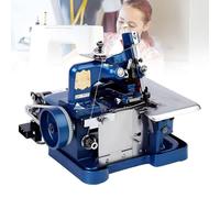 Machine à coudre surjeteuse à trois fils robuste, surjeteuse/surjeteuse de 250 W, longueur de point réglable de 3000 spm (1,5 à 3,2 mm) et largeur, contrôle de vitesse en continu(Blue)