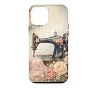 Machine à Coudre Vintage Floral Couturière Coque pour iPhone 12 Mini