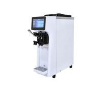 VEVOR Machine à Crème Glacée Commerciale 10 L/h 900 W 1 Saveur, Machine à Glace Italienne Trémie en Inox de 4 L, Pré-Réfrigération Automatique à Écran Tactile, pour Sundae Yaourt Café Snack-Bar