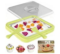 Machine À Crème Glacée, Avec Un Couvercle Transparent Et 2 Spatules, Sorbetière Instantanée, Moule À Crème Glacée, Faire De La Crème Roulée, Yaourt Glacé, Glace, Sorbet (Vert,L)