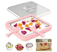 Machine À Crème Glacée, Avec Un Couvercle Transparent Et 2 Spatules, Sorbetière Instantanée, Moule À Crème Glacée, Faire De La Crème Roulée, Yaourt Glacé, Glace, Sorbet (Rose,L)