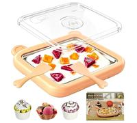 Machine À Crème Glacée, Avec Un Couvercle Transparent Et 2 Spatules, Sorbetière Instantanée, Moule À Crème Glacée, Faire De La Crème Roulée, Yaourt Glacé, Glace, Sorbet (Ours,L)