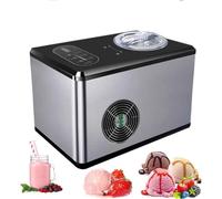 Machine à crème glacée commerciale 150 W avec baril de 1,5 l et palette de mélange amovible, machine en acier inoxydable avec écran LCD et 3 modes pour sorbet, milkshake, yaourt froid