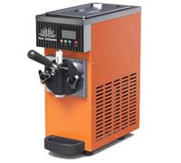Machine à Crème Glacée Commerciale 450 W/750 W,4-8kg/H,1 Saveurs,Machine à Crème Glacée Professionnelle Sorbetière Machine à Glace De Bureau Avec Fonction Pré-Refroidissement,Orange-450W