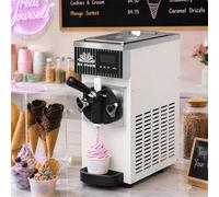 Machine à crème glacée commerciale douce, 4 à 5 L par heure, dureté personnalisable, machine de comptoir à affichage numérique pour camions de nourriture, petites entreprises, fêtes à domicile