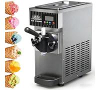 Machine à crème glacée commerciale douce, panneau LCD, nettoyage automatique, machine à dessert de comptoir pour restaurants et magasins, système de pré-refroidissement efficace