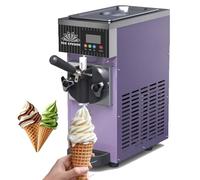 Machine à Crème Glacée Commerciale, Machine à Crème Glacée Molle Avec écran LCD, Sortie 4-5 Kg/h, Nettoyage Automatique, Machine à Desserts Glacés De Comptoir Pour Restaurants Et Magasins De D purple