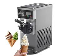 Machine à Crème Glacée Commerciale, Machine à Crème Glacée Molle Avec écran LCD, Sortie 4-5 Kg/h, Nettoyage Automatique, Machine à Desserts Glacés De Comptoir Pour Restaurants Et Magasins De Des gray