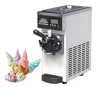 Machine à Crème Glacée Commerciale Une Saveur 450 W, Fabricant de Crème Glacée Molle Pour La Maison, Machine de Comptoir, Panneau Lcd, Nettoyage Automatique, Pour Restaurants et Glaciers White