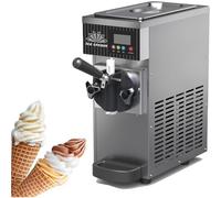 Machine à Crème Glacée De Table 3.5 L, Machine à Glace Et Sorbetière Commerciale 1 Saveurs, Ice Cream Machine 450 W/750 W Pour Restaurants/Cafétérias/Fast-Foods,Grey-ZB-BQL28