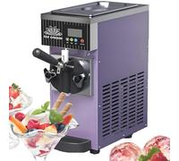 Machine à crème glacée douce à saveur unique, sortie 4-5 kg/h, trémie de 2,5 L, réservoir de congélation de 1 L, nettoyage automatique, facile à utiliser pour la fabrication de crème glacée à la