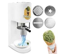Machine à crème glacée électrique 80 W pour crème glacée spaghetti, en acier inoxydable, comprend 4 moules interchangeables, taux de production de 30 l/h