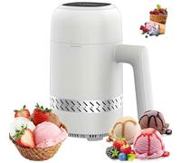 Machine à crème glacée électrique automatique, 300 ml, multifonction avec affichage LED, congélation rapide en 90 minutes, pas de pré-congélation pour desserts de cuisine à la maison