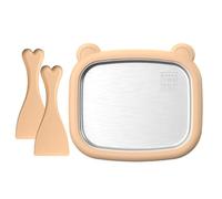 Machine à crème glacée en rouleau - Kit de congélation manuelle | Plateau à dessert instantané avec grattoirs, machine à collation au yaourt avec style ours mignon, poêle en acier inoxydable, outil de