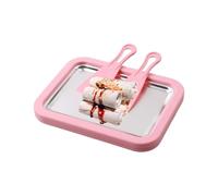 Machine à crème glacée en rouleau - Portable instantané en acier inoxydable | Assiette de yaourt pour sorbetière maison | pour les réunions de fête Pique-nique Camping Sorbet au yaourt Cuisine à domic