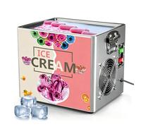 Machine à Crème Glacée Instantanée Électrique, Ice Roll Plaque, Machine à Glace Roulée avec 2 Spatules, Plaque à Glace Roulée pour la Fabrication de Crème Glacée, Gelato, Fruits, Milkshake