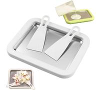Machine à crème glacée instantanée,Machine à Rouler la Crème Glace Avec 2 Spatules,Plaque à glace roulée DIY,pour faire des glaces molles,des slushies,du yaourt glacé,du sorbet (Blanc)