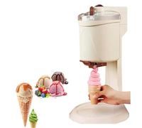 Machine à CrèMe GlacéE Italienne 1000Ml, Machines à crème glacée pour la Maison, Machine à Sorbet au Yaourt congelé, pour mélangeur Portable à la Maison,Red