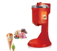 Machine à CrèMe GlacéE Italienne 1000Ml, Machines à crème glacée pour la Maison, Machine à Sorbet au Yaourt congelé, pour mélangeur Portable à la Maison,Red
