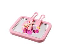 Machine à crème glacée - Machine à crème glacée roulée avec 2 grattoirs | Machine à crème glacée instantanée portable en acier inoxydable pour la maison, yaourt, sorbet, service doux, slushies