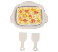 Machine à crème glacée maison : unité en acier inoxydable, design à double grattoir | Appareil congélateur à dessert, machine à yaourt sorbet pour enfants adultes cuisine comptoir cam
