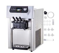 Machine à crème glacée molle commerciale 3 saveurs avec pré-refroidissement, dessus de table 200w commercial avec panneau intelligent LCD Durabilité, Efficacité