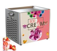 Machine à Crème Glacée Roulée Commerciale Machine éLectrique à Glace Roulée En Acier Inoxydable Ice Roll Plaque Bacs Carrés Pour Glaces Frites Les Bars Cafés Et Pâtisser