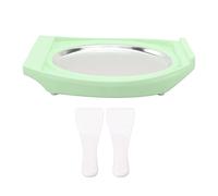 Machine à crème glacée roulée en aluminium de qualité alimentaire ABS, plaque à rouler pour crème glacée faite maison, yaourt, sorbet, enfants, friandises d'été amusantes en (Verte)