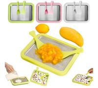 Machine à crème glacée roulée portable - Machine à faire soi-même - Plateau Ic-e Crea-m roulé maison - Facile à nettoyer - Ic-e Crea-m - Fait maison - Italien Ic-e Crea-m - Pour faire soi-même