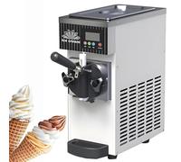 Machine à crème glacée Soft Serve 450 W avec trémie de 2,5 L, panneau LCD, nettoyage automatique, machine commerciale, rendement 4-5 kg/h