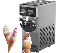 Machine à crème glacée Soft Serve 450 W, rendement 4-5 kg/h, fonction de nettoyage automatique, écran LCD, pour restaurant, snack-bar, usage commercial