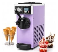 Machine à crème glacée Soft Serve, comptoir 450 W avec contrôle LCD intelligent et nettoyage automatique, trémie de 2,5 L, design compact pour la maison ou les petites entreprises