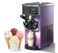 Machine à crème glacée Soft Serve, machine à crème glacée de 450 W pour un usage domestique et commercial, rendement de 4 à 5 kg/heure, nettoyage automatique, pré-refroidissement, panneau LCD