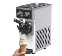 Machine à crème glacée Soft Serve, machine de comptoir avec pré-refroidissement et nettoyage automatique, rendement de 4 à 5 kg/h, panneau LCD pour crème glacée à saveur unique