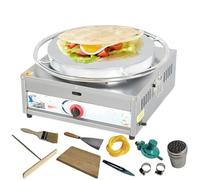 Machine à crêpes commerciale avec plaque chauffante électrique antiadhésive et épandeur de pâte pour la préparation de crêpes et crêpes