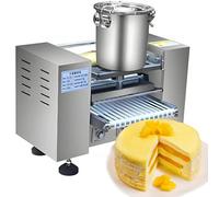 Machine à crêpes commerciale - Machine à crêpes entièrement automatisée, plage de température de 150 à 200 °C, produit 100 à 300 crêpes/heure, convoyeur de qualité alimentaire, idéal pour les